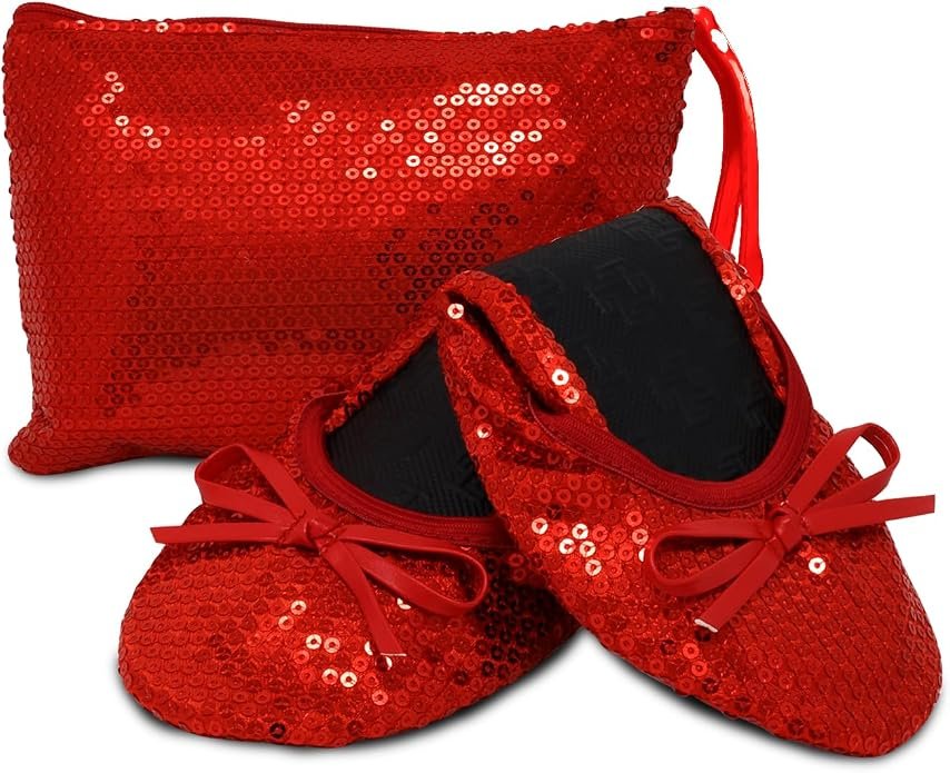 Silky Toes foldable flats for women in sequin colors